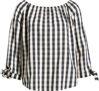 Masai Copenhagen Danise Check Tie Cuff Blouse