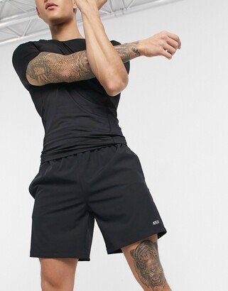 icon 7 inch training shorts with quick dry in black