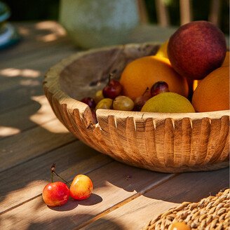 Teak Serving Bowl, Low-AA