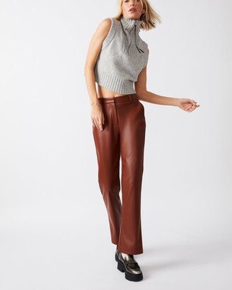 Mercer Faux Leather Pant Cognac