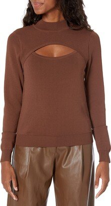 Women's Isaac Cutout Rib Mock Neck Sweater Top