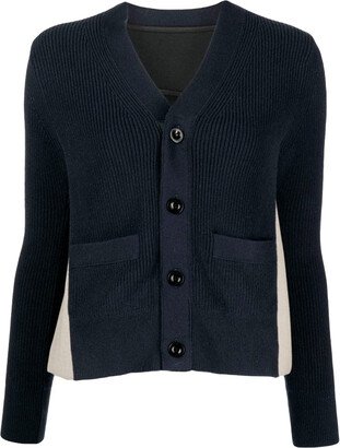 Panelled V-Neck Cardigan