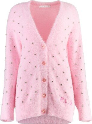 Rhinestones Knitted Cardigan