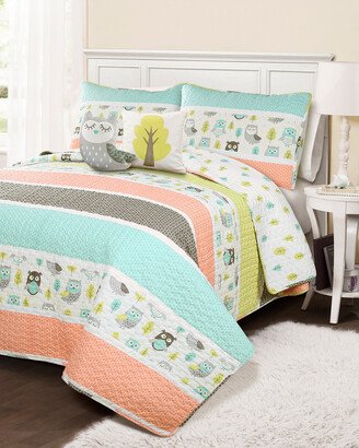 Fashions 5Pc Owl Full/Queen Quilt Set