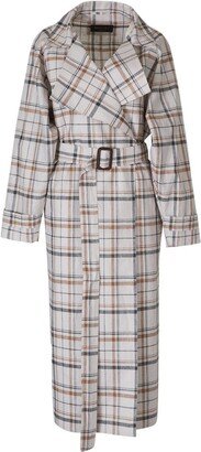 Bille Checked Belted Trench Coat