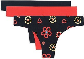AQS 3-Pack Seamless Assorted Thongs