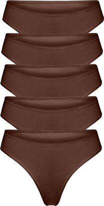 Fits Everybody Thong 5-Pack | Cocoa
