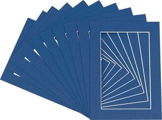 PosterPalooza Pack of TEN 20x30 Mats Bevel Cut for 18x26 Photos - Acid Free Royal Blue Precut Matboards For Pictures, Photos, Framing