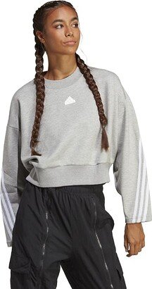 Future Icons 3-Stripes Sweatshirt (Medium Grey Heather 1) Women's Clothing