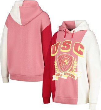 Women's Gameday Couture Cardinal Usc Trojans Hall of Fame Colorblock Pullover Hoodie