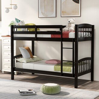 Calnod Elegant Design Twin Size Wood Platform Kids Bed with Trundle, Solid Construction, Maximized your Bedroom Space