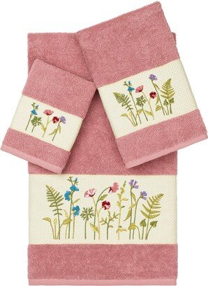 Turkish Cotton Serenity 3Pc Embellished Towel Set-AD