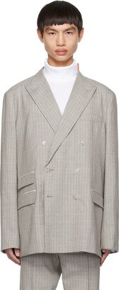 Gray Pinstripe Blazer