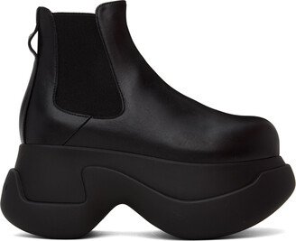 Black Chunky Chelsea Boots