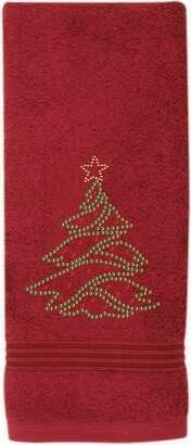 Sparkles Home Rhinestone Christmas Tree Hand Towel