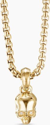 Skull Amulet in 18K Yellow Gold with Pav