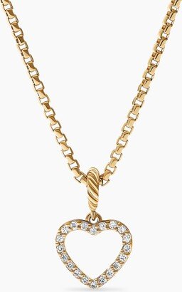 Heart Amulet in 18K Yellow Gold with Pav