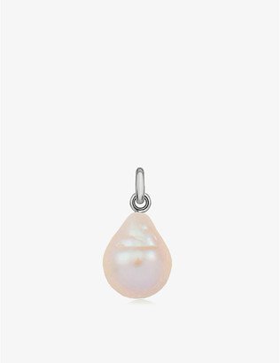 Womens Sterling Silver Nura Sterling Silver and Baroque Pearl Charm