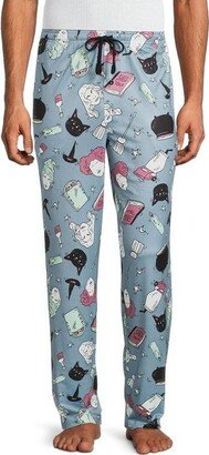 Seven Times Six Hocus Pocus Mens' Sanderson Sisters Spells Sketch Art Pajama Lounge Pants (S) Multicoloured