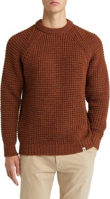 PEREGRINE Waffle Stitch Wool Crewneck Sweater