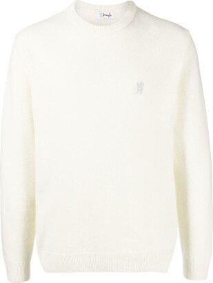 Golf logo-embroidered lambswool jumper