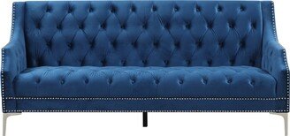 GREATPLANINC Modern 78 inch Dutch Plush Upholstered Sofa Couch with Button Tufted Back and Metal Legs, for Small Space, Apartment and Studio