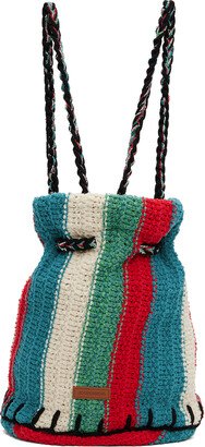 Multicolor Striped Backpack