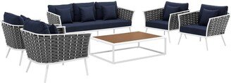 Newtok 6-piece Patio Aluminum Sectional Sofa Set by Havenside Home