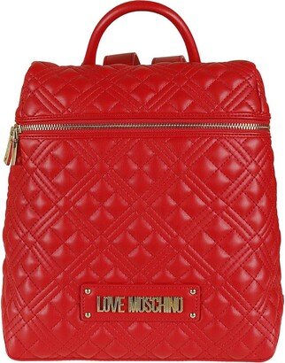 Logo-plaque Quilted Backpack-AA