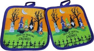 Two Pot Holders Halloween Gnomes