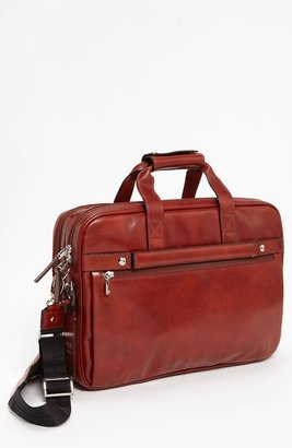 Double Compartment Leather Briefcase