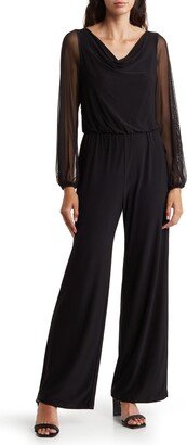 Long Sleeve Blouson Jumpsuit