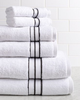 Long-Staple Combed 6Pc Solid Turkish Cotton Towel Set-AA