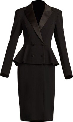 Gilles peplum tuxedo dress