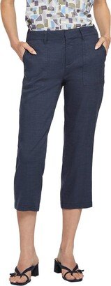 Petites Linen-Blend Utility Pant