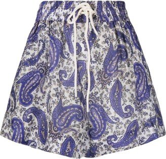 Devi Paisley-Print Shorts