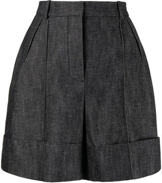 Pleat-Detail Tailored Shorts