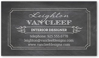 Business Cards: Chalked Expression Calling Card, Gray, Matte, Signature Smooth Cardstock