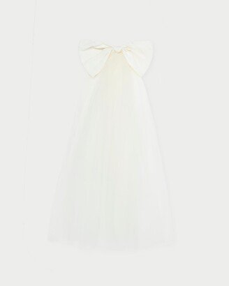 Maria Cream Veiled Bow Clip