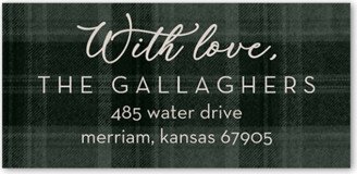 Address Labels: Soft Flannel Address Label, Green, Address Label, Matte