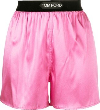 Logo-Waistband Detail Shorts