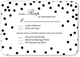 Rsvp Cards: Diamond Sky Wedding Response Card, Black, Signature Smooth Cardstock, Rounded