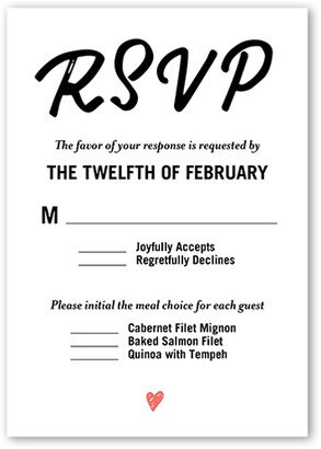 Rsvp Cards: Simply Forever Wedding Response Card, White, Matte, Signature Smooth Cardstock, Square