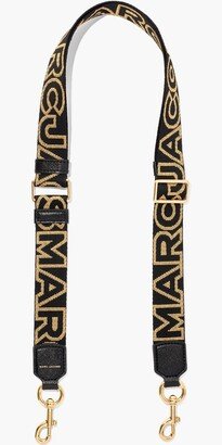 The Thin Outline Logo Webbing Strap - Black/gold