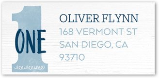 Address Labels: Onederful Boy Address Label, Blue, Address Label, Matte