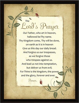 Lord's Prayer Wood Frame Plaque with Easel, 6.5 x 8.5