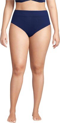 Plus Size High Leg High Waisted Bikini Swim Bottoms