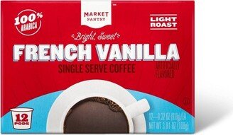 French Vanilla Light Roast Coffee - Single Serve Pods - 12ct - Market Pantry™