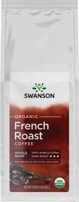 Swanson Health Products Swanson Organic French Roast Whole Bean Coffee - Dark Roast 16 oz Pkg