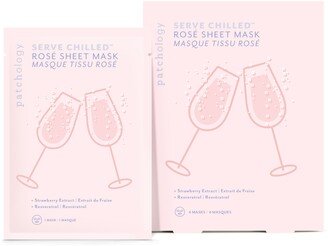 Serve Chilled Rose Sheet Mask, 4-Pk.